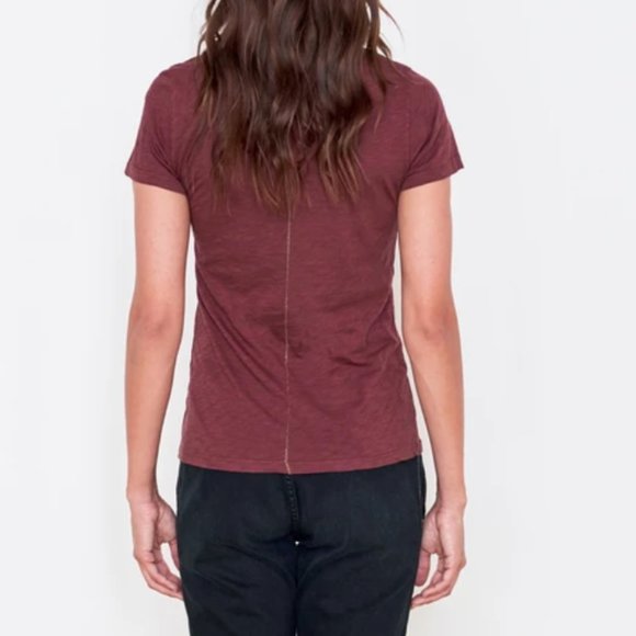 Sundry Back Stitch V Neck Tee Faded Rose - Picture 2 of 4